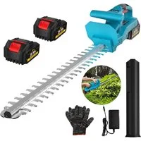 CONENTOOL Akku-Heckenschere 21V Elektro-Heckenschere mit 2x4Ah Akku und Ladegerät, (set), 50 cm Schnittlänge, kabellose Gartenschere für Hecken & Büsche