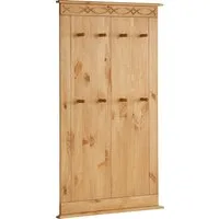 OTTO home Garderobenpaneel Indra (B/T/H: 63/6/100 cm), aus massiver Kiefer, FSC®, 8 Haken, dezentes Ornament