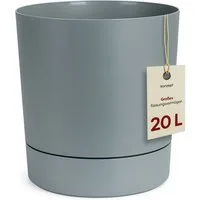 KONZEPT Blumentopf mit Untersetzer, großer Übertopf aus Kunststoff für Zimmerpflanzen (32,5 cm (20 Liter), modern und wetterfest, für Innen und Außen