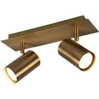 TRIO Leuchten LED Deckenstrahler, Dimmfunktion, LED wechselbar, Warmweiß, Decken-lampe innen Treppenhaus stylisch Lichtspots gold-en Breite 30cm