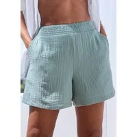 Beachtime by Lascana Webshorts aus sommerlicher Musselinware leichte Strandshorts, Sommerhose, Schlupfhose