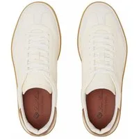 Loro Piana Tennis Walk Leder Schuhe Sneaker Feinstem Kalbsleder mit strukturierter Oberfläch