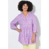 Angel of Style Longbluse Bluse A-Linie Blümchen-Muster 3/4-Ämel Volants