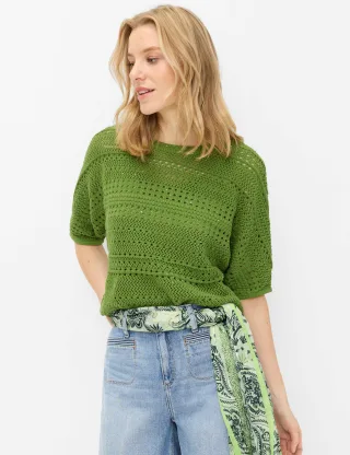 Brax Damen Pullover Style EMMA grass green, grün, Gr. 34