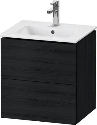 Duravit L-Cube Waschtischunterbau wandhängend Eiche Schwarz Matt 520x421x550 mm - LC621801616 LC621801616