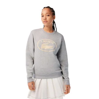 Lacoste - Sweatshirt für Damen, Bio-Baumwolle, lose Passform (Grau)