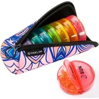 LuxusKollektion Pillendose Pillendose 7 Tage Tablettenbox 14 Fächer Reise Organizer für Vitamin