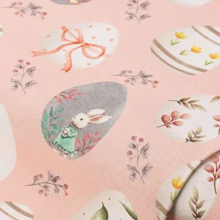 Dekostoff Vintage-Ostereier "Lorena", rosé-color