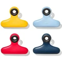 OXO Good Grips Verschlussklammer (4-tlg), Allzweck-Magnetclips – 4er-Pack