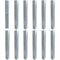 Wickey Bodenanker SolidLock 12 Stk. Winkelanker für Garantie auf Wickey Spielgeräte, für Wickey Türme & Schaukeln, - Montage durch Anschrauben & Einbetonieren -, (Wickey - Zubehör, 12-St., Grundlage für 10 Jahre Garantie von Wickey), Original-Anker f