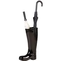 Casablanca by Gilde Schirmständer Schirmständer Gummistiefel Stiefel schwarz H. 45 cm (1 St), Glasierte Keramik, europäische Fertigung, Regenschirmständer