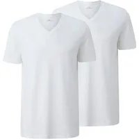 s.Oliver T-Shirt Regular fit (2-tlg) V-Ausschnitt, kurzarm