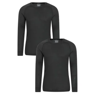 Mountain Warehouse - "Talus" Base Layer Oberteil für Herren (2er-Pack) (Grau)