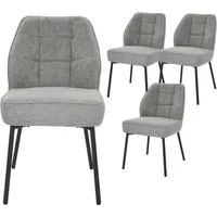 YOZI Esszimmerstuhl Polsterstuhl beige grau Esszimmerstuhl Federkern 113mm Metallbeine (4 St), 2 oder 4 oder 6 Stück, Taschenfederkern