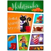 speecheese Magnet Herbstzauber Kühlschrankmagnete im 8er Set
