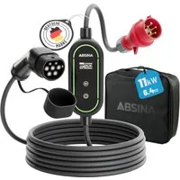 ABSINA Ladekabel CEE 16A auf Typ 2 mit einstellbarer Ladeleistung 11kW 16A Elektroauto-Ladegerät (1-tlg)
