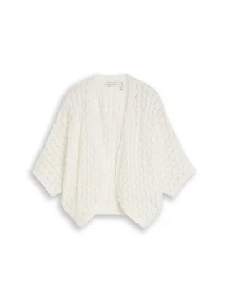 Tom Tailor - Oversize Bolero Cardigan whisper white - Gr. - S