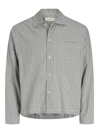 JACK&JONES - JORAUSTIN CLEAN CHECK SHIRT LS SN Odyssey Gray - Gr. - XL