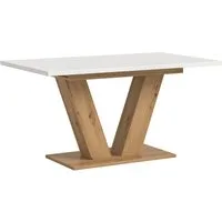 Home affaire Esstisch Motus, ausziehbar 150 -190 cm, inklusive 40 cm Einlegeplatte (Set, 1-St), V-Gestell mit Bodenplatte, Tisch, Küchentisch, Esszimmer, Küche
