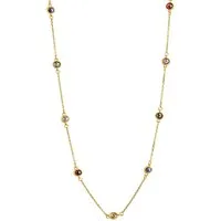 CELESTA Kette mit Anhänger 375 Gelbgold mit Zirkonia bunt