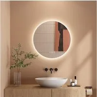 Dripex Badspiegel LED Wandspiegel Badezimmerspiegel mit Beleuchtung, Rund/Rechteckig/Asymmetrisch