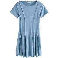 Next Jerseykleid Minikleid aus Jersey mit Ziersaum (1-tlg)