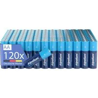 ALPALIUM AA Batterien R6 Mignon - 120 Stück, Alpalium Zink Kohle Batterie, (1,5V V), lange Lagerfähigkeit, umweltfreundlich verpackt, Vorratspack