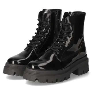 Tamaris Schnürstiefeletten - Gr. 36 - Schwarz - Synthetik