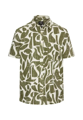 camel active - Kurzarm-Hemd aus Piqué-Baumwolle ecru - Gr. - XL