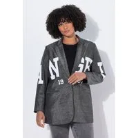 Angel of Style Blusenblazer Blazer Straight Fit Glitzer Buchstaben-Applikation