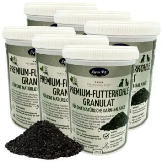 Lyra Pet Premium Futterkohle Granulat 6x250 g