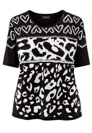 tuzzi - Shirt CHOCOLATE BITE mit Raffung dark chocolate/ivory - Gr. - 40