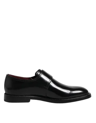 Dolce & Gabbana Schwarze Leder-Monk-Schnürschuhe