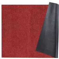 ANRO Läufer Teppichläufer POET Sauberlaufmatte Fußmatte Teppich Läufer, eckig, Höhe: 5 mm, Bodenläufer 100x100cm Meliert Rot Breite 100cm