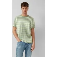 s.Oliver Kurzarmshirt T-Shirt Gestreiftes T-Shirt in Flammgarnstruktur