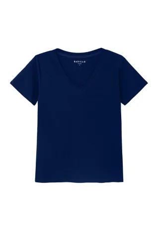 V-neck Premium T-Shirt MARINEBLAU