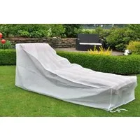 Haushalt International Gartenmöbel-Schutzhülle Schutz für Gartenliege Sonnenliege Abdeckung Hülle (weiß, 1-St., (BxTxH): 200 x 75 x 40/70 cm), strapazierfähiges Gewebe, UV- und witterungsbeständig