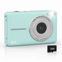 BBWL Kompakte 8MP Digitalkamera mit 16x Zoom, 1080P Video, 32GB Karte Vollformat-Digitalkamera (16x opt. Zoom, manueller Steuerung & 2,4 Zoll Display, ideal für Schüler & Geschenk)