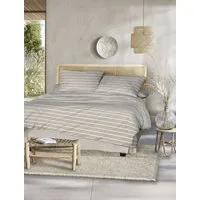 Irisette Bettwäsche Irisette Easy Soft-Seersucker Bettwäsche 135x200 Streifen beige weiß, Seersucker, 2 teilig, für Sommer und Winter