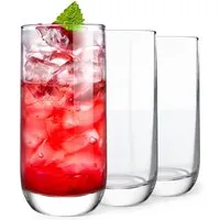 KONZEPT Cocktailglas Gläser Set 6/12 tlg, Wassergläser 300ml Longdrinkglas hoch transparent, 12-tlg., In Europa hergestellt, Multifunktional, Hohe Qualität und Langlebigkei