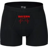 multifanshop Boxershorts Bayern - Herzschlag - Unterwäsche