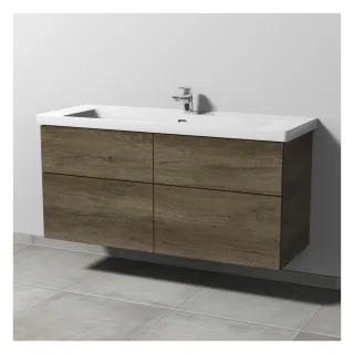 Sanipa 3way Waschtischunterbau zu Villeroy & Boch Subway 3.0 Waschtisch mit 4 Auszügen, Eiche-Nebras SM85037