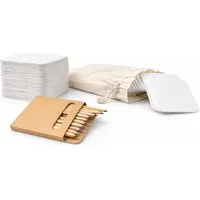 scriptum Lernspielzeug Memory-Spiel zum Selbstgestalten – 28 Blanko-Karten (28-St), aus rein weißem Spezial-Schichtpapier
