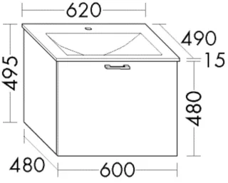 Burgbad Glas-Waschtisch+Waschtischunterschrank System 30 Preisgruppe 3 Diago Schilf Solid Matt/Weiß SHAM062F3354A0070