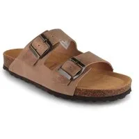 Tuffeln Leder-Sandalen 'Föhr' mit Korkfußbett Zweischnaller Pantolette Hausschuh mit weichem Tieffussbett