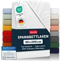 Blumtal Spannbettlaken Bettlaken aus Mikrofaser, Mikrofaser, Gummizug: rundum, (2 Stück)