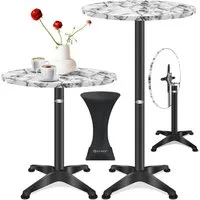 KESSER Bistrotisch, 2in1 Stehtisch klappbar Bistrotisch Aluminium Edelstahlplatte