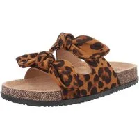 Ital-Design Bequeme Damen-Sandalen mit Bändern für den Sommer Pantolette (89368674) Flach Pantoletten in Braun