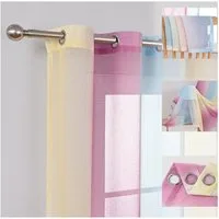 BTTO V&G Scheibengardine 1/2er Set Vorhang, Ösen Gardine Transparente Voile Fensterschal (1 St), Vorhang Farbverlauf