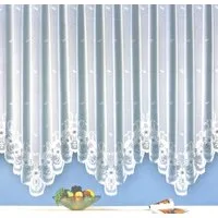 Weckbrodt Gardine Flensburg (1 St), Kräuselband, halbtransparent, Wirkware, Bogenstore, Jacquard, halbtransparent, Bordüre, Sockel, Store